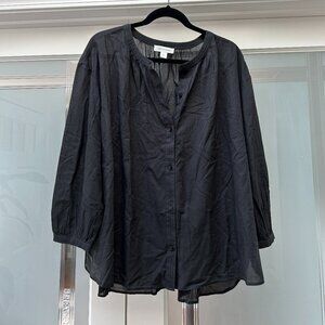 Treasure & Bond Black Cotton L/S top (NWT)